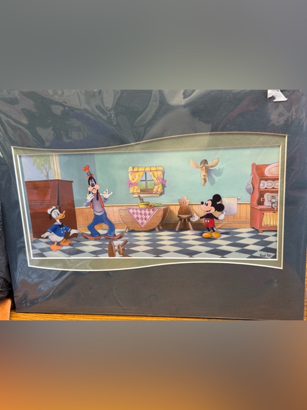 painting by Robert Post, titled after the 1936 Disney short film, "Moving Day".